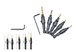 Набор зенковок со сверлами "Практик"