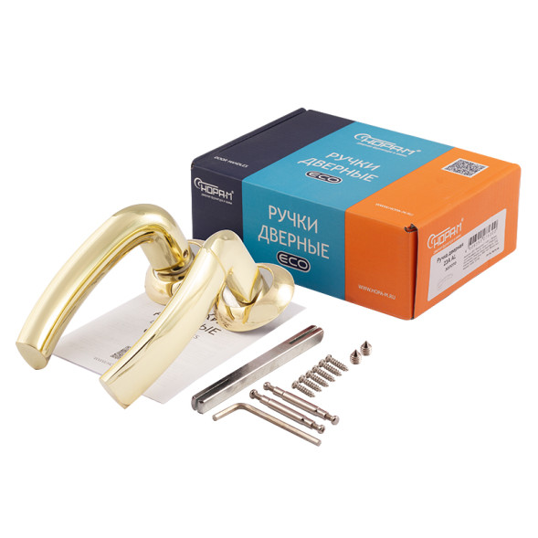 Ручка дверная AL 23А AL золото "Нора-М"