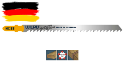 Пилка WILPU HC 33  5шт/уп.(ан.Т-301CD)особо длинное для дерева до 65мм и пластмассы (чистый рез)