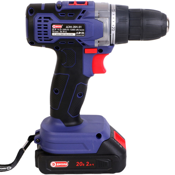 Дрель ручная электрическая аккумуляторная  (ДЭА-20Л-01 ) "ДИОЛД"