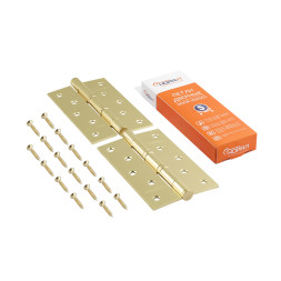 Петля унив.сталь 5"-2ВВ FНР РВ (латун.покр.) без кол. (125*75*2,5)  №2 "Нора-М"