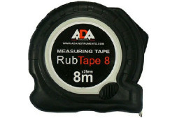 Рулетка ударопрочная ADA Rud Tape 8 с полимерным покрытием ленты (сталь, с двумя СТОПами, 8м*25мм)