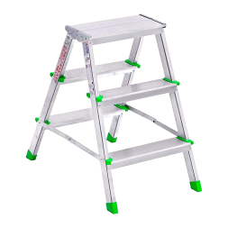 Двухсторонняя алюминиевая стремянка 5х5 (189) (573)