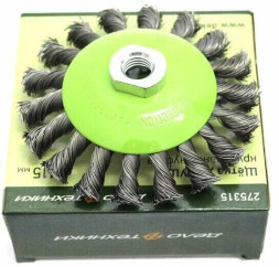 275315 Щетка для УШМ крученая конусная с резьбой М14 115мм (30шт)