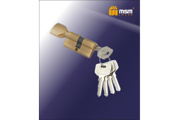 Личинка дверная (цилиндр) msm, ключ-вертушка, 5 английских ключей, 80мм