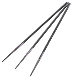 Надфиль для заточки цепи  4мм (комплект 3шт) СТРОНГ