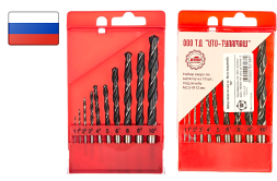 Набор сверл по металу из 10шт.под резьбу Тулмаш