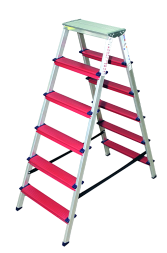 Двухсторонняя алюминиевая стремянка 4х4 КОЛОР (998)(931)