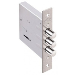 Замок врезной 1.04.02.3 Кремень никель, сувальдный стержни 3шт. d14мм