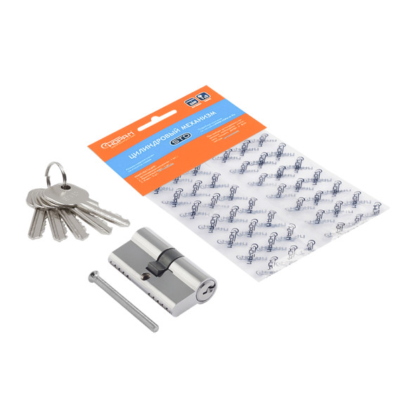 Цилиндр.мех-м ЕСО AL Л-80 (хром) (40-40)  "Нора-М"