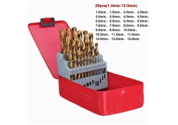 Набор Сверл по металлу HSS 25 предметов от 1-13 мм  ТИТАН СТРОНГ