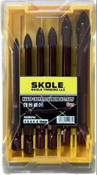 Набор сверл по керамике QUATRO 6пр SKOLE (+хв)