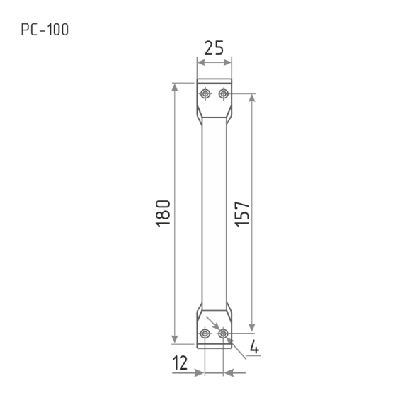 Ручка-скоба РС-100мм (золото) "Нора-М"