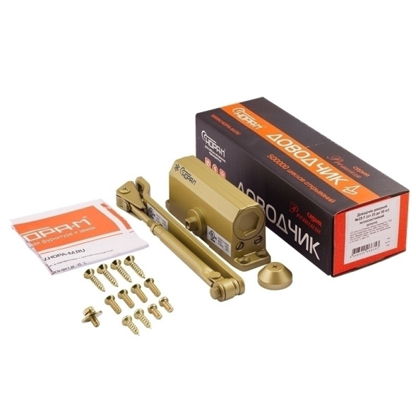 Доводчик №2s F (до 50кг) (золото) морозостойкий "Нора-М"