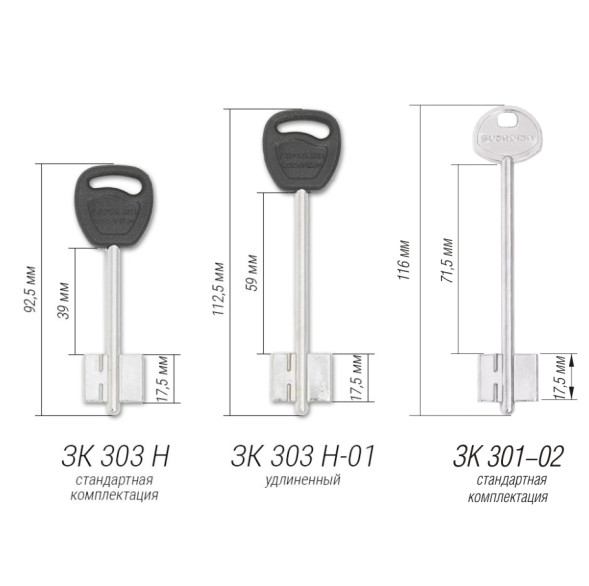 Замок врезной 30.15 (мех-м)  Гардиан