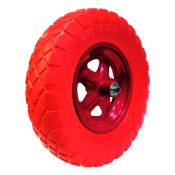 Колесо для тачки пенополиуретановое (380*90*16/12мм),PU 4,80/4,00*80 D 16/12 (съемная втулка)