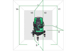 Лазерный уровень  INSTRUMAX GREENLINER 4V