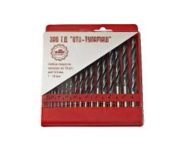 Набор сверл по металу из 19шт.1-10мм Тулмаш
