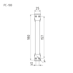 Ручка-скоба РС-100мм (хром) "Нора-М"
