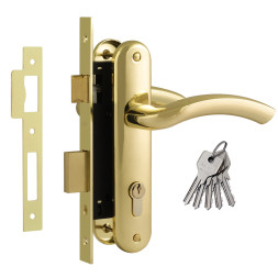 Замок врезной №23-70 Л (золото)  "Нора-М"