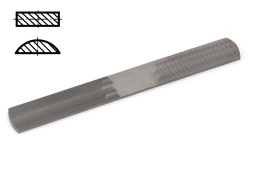 252994 Напильник 4 в1 №1, №3 200мм (плоский, полукруглый) (3шт)