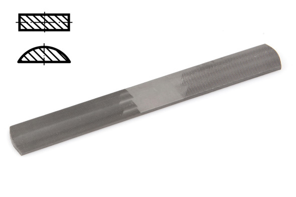 252994 Напильник 4 в1 №1, №3 200мм (плоский, полукруглый) (3шт)