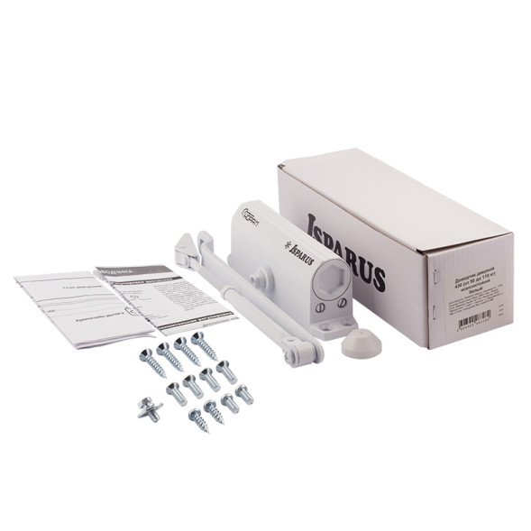 Доводчик ISP 420 (от 40 до 90кг) морозостойкий (белый) ISPARUS