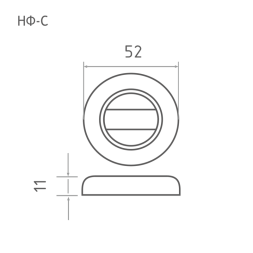 Накладка под фиксатор НФ-С (мат.бронза)  "Нора-М"