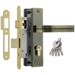 Замок врезной 706К-55 мм (старая бронза)