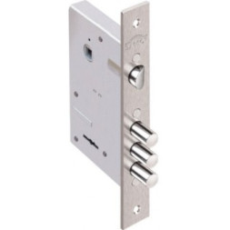 Замок врезной 1.04.27 Кремень никель, сувальдный стержни 3шт. d12мм под фалевую ручку