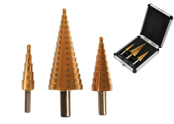 Набор сверл ступенчатых кобальт 3 предмета 4-12, 4-20, 4-30; (коробка, блистер) М2 СТРОНГ