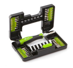 786137 Отвертка цанговая для точных работ сбитами 1/8", 37 предм.