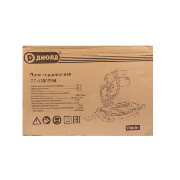 Пила торцовочная, 1500 Вт, (ПТ-1500/254) "ДИОЛД"