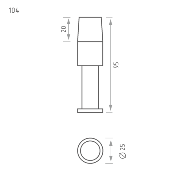 Ограничитель дверной 104 (мат.зол.)  "Нора-М"