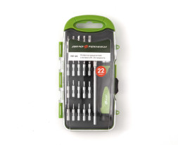 787122 Отвертка трещеточная для точных работ сбитами 1/8", 22 предм.