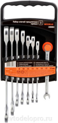30028 Набор комб. трещеточных ключей на холдере 8шт АвтоДело