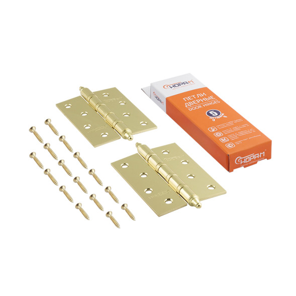 Петля ун. 4"-4ВВ СНР РВ (латунь) (100*75*2,5)   "Нора-М"