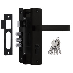 Замок врезной 709К-61,5 мм (черный)