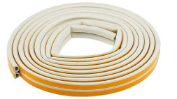 Уплотнитель для окон резиновый D-профиль, 10м, белый (9*8мм)