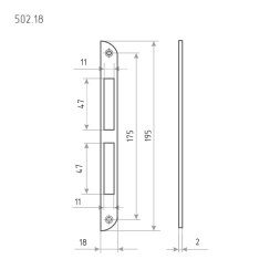 Ответ. планка 502.18 (ст.бронза) 196мм "Нора-М"