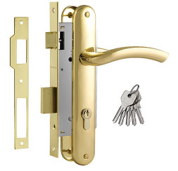 Замок врез. N96-85 К (золото) (40мм) Нора-М