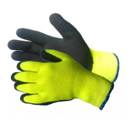 А-50 Перчатки стрейчевые из нейлона со специальным латексным покрытием "Пена салатовые/красные 12шт.