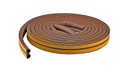 Уплотнитель для окон резиновый D-профиль, 10м, т.-коричневый (9*8мм)