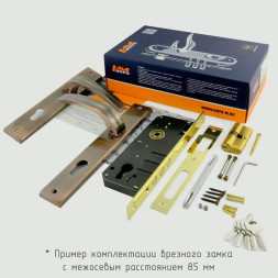 Замок врез. N106-85 К (графит) (40мм) "Нора-М"