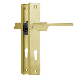 Ручка двер. на планке 111-85мм (золото) "Нора-М"