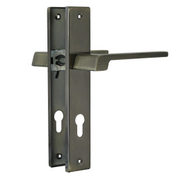 Ручка двер. на планке 111-85мм (ст.бронза) "Нора-М"