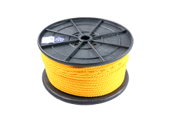 Канат полипропиленовый плетеный 10мм 8пр. б.серд.(100м)