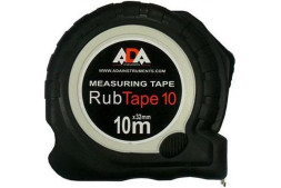 Рулетка ударопрочная ADA Rud Tape 10 с полимерным покрытием ленты (сталь, с двумя СТОПами, 10м)