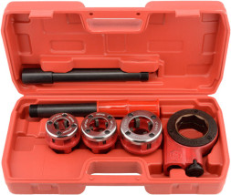 12126 Набор плашек клуппов 1/2"-3/4"-1" (6пр.пласт/ф) ТЕХМАШ