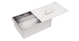 Коптильня (500*270*175)двухъярусная большая НЕРЖ. сталь 0,8мм с поддоном